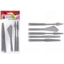 Marabu Malmesserset, Kunststoff, 5 Teile, für pastose Farben, Strukturpasten, Acrylfarben, Ölfarben, Gele 0173000000031