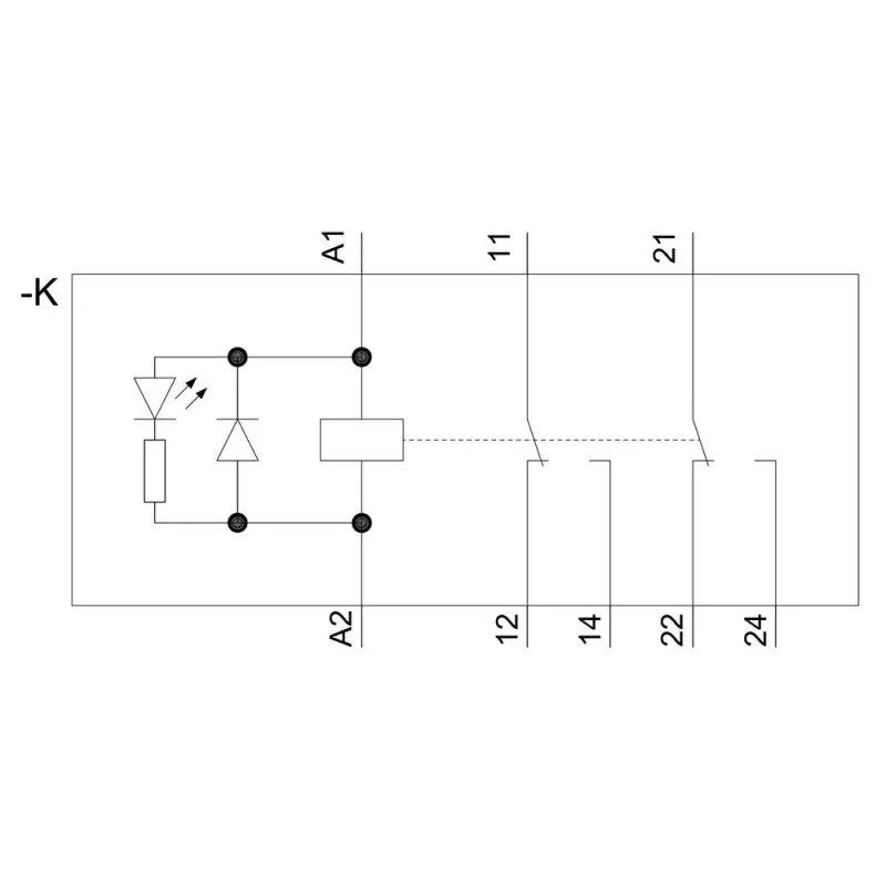 SIEMENS LZS:RT4A4L24 Steckrelais 4PDT 24VDC 2W mit LED