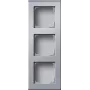 Gira E2 Aluminium 3-fach Abdeckrahmen, Matt, System 55 136326
