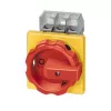 Siemens 3LD2804-0TK53 3-poliger Hauptschalter / NOT-AUS-Schalter, 125 A, Frontmontage, Rot/Gelb
