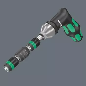 Wera 05052501001 Bithalter-Schraubendrehergriff mit Rapidaptor Schnellwechsel-Futter, 1/4 Zoll Sechskantantrieb, Kraftform Mehrkomponenten-Griff