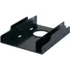 RENKFORCE HDA-252P 3,5 inch auf 2x 2,5 inch HDD/SSD Einbaurahmen, Metall, Schwarz