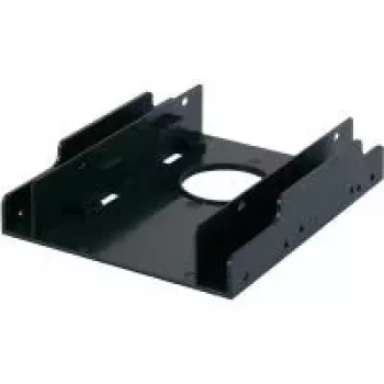 RENKFORCE HDA-252P 3,5 inch auf 2x 2,5 inch HDD/SSD Einbaurahmen, Metall, Schwarz