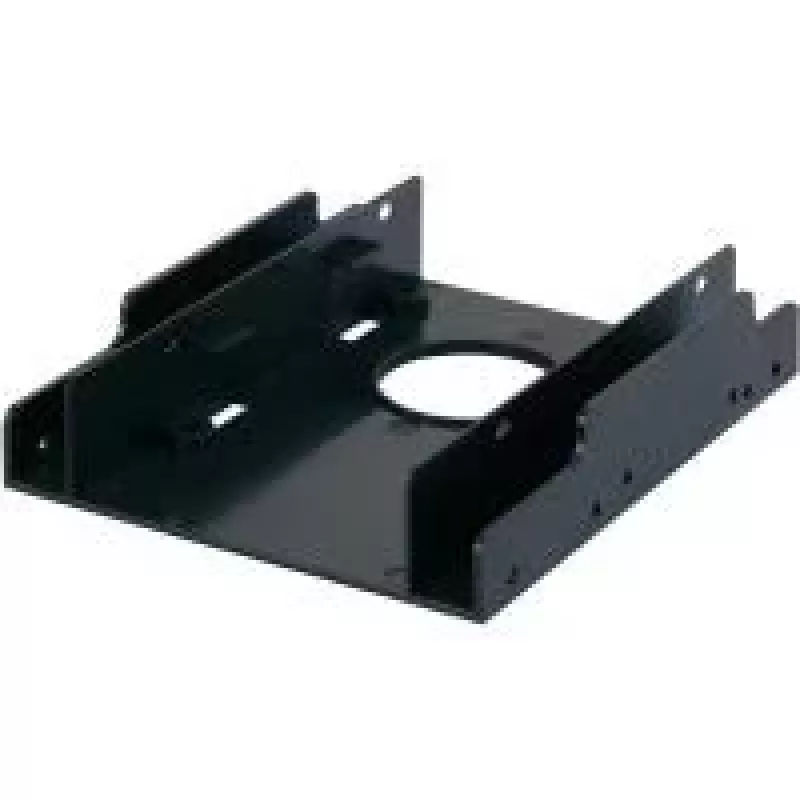 RENKFORCE HDA-252P 3,5 inch auf 2x 2,5 inch HDD/SSD Einbaurahmen, Metall, Schwarz