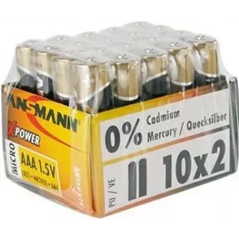 ANSMANN X-POWER Micro AAA Alkaline-Batterien 1,5 V - 20er-Pack 5015671