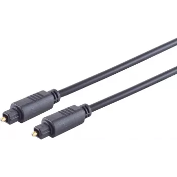 ShiverPeaks S/CONN maximum connectivity Digitales optisches Audiokabel, Toslink Stecker auf Toslink Stecker, 3,0 m, Schwarz 69004-3.0
