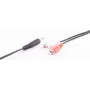 SHIVERPEAKS BASIC-S Audiokabel, 2x RCA Stecker auf 3,5 mm Klinkenstecker, 5,0 m, Stereo, Schwarz, Polybeutel BS30832-5