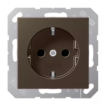 JUNG A 1520 KI MO Braune Schuko-Steckdose CEE 7/3 16A 250V