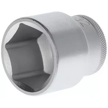 GEDORE 1/2 Zoll Antrieb Sechskant-Steckschlüssel 32 mm, 6-Kant, verchromt, DIN 3124 6132740