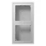 JUNG Aufputz-Abdeckung 2-fach mit integriertem Rahmen, Aluminium (AL2582A-L)