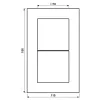 JUNG LSP 982 GLAS Glasrahmen 2-fach, LS PLUS, 115 x 186 x 11 mm