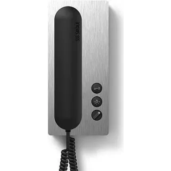 Siedle HTA 811-0 E/S Türtelefon-Hörer - Schwarz mit Edelstahl-Design-Elementen 200041543-00