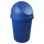 helit Runder Abfallbehälter mit Schwingdeckel, 45 Liter, Blau, Polypropylen, Ø400 mm x H700 mm (H2401334)