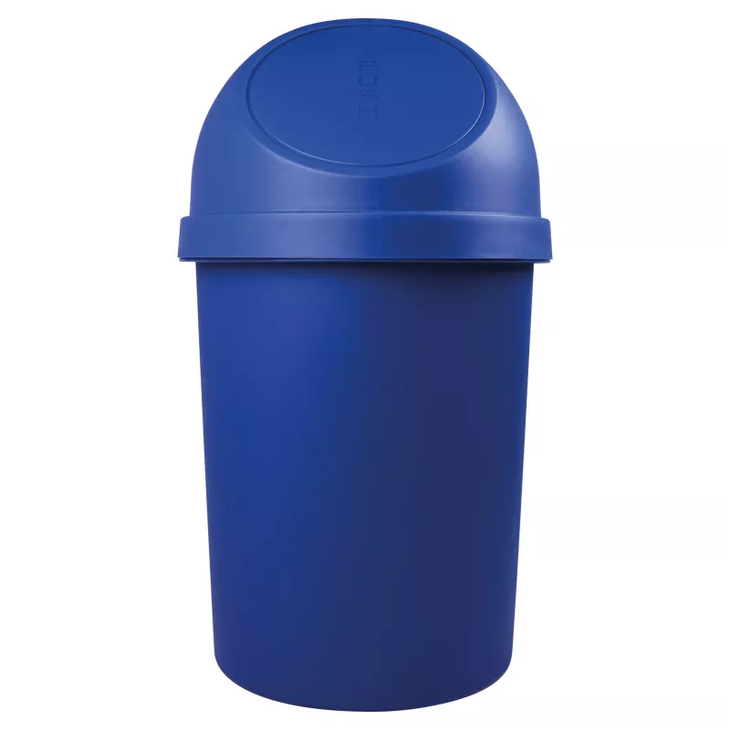 helit Runder Abfallbehälter mit Schwingdeckel, 45 Liter, Blau, Polypropylen, Ø400 mm x H700 mm (H2401334)