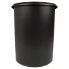 HELIT the double Papierkorb, oval, 20 L, schwarz, PE, ohne Deckel, Teil 1 (H6103795)