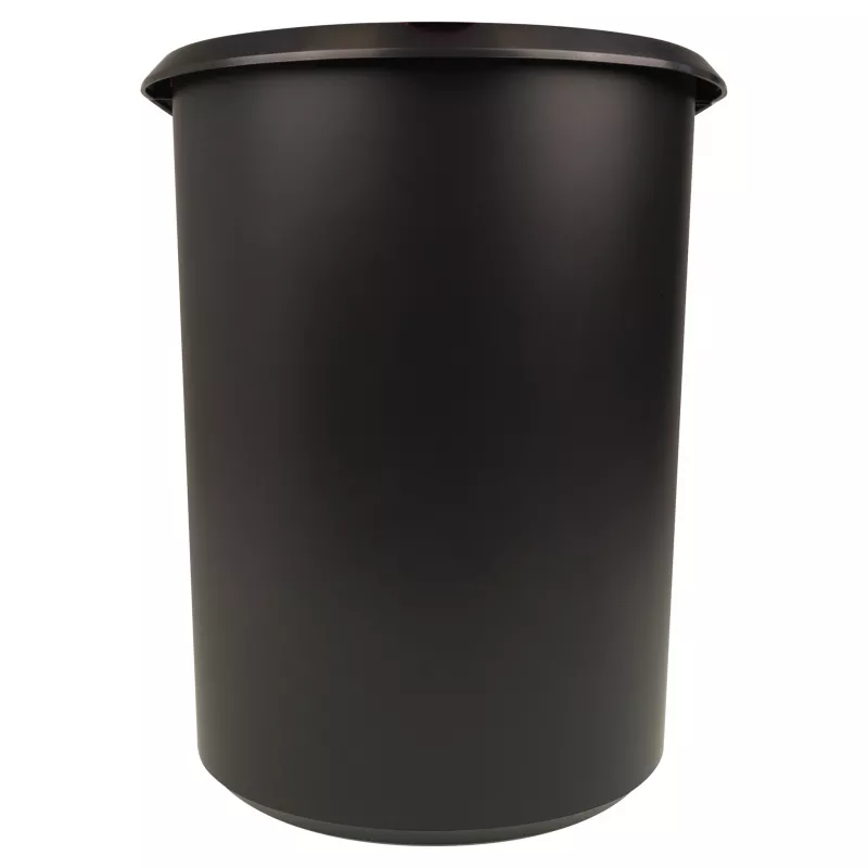 HELIT the double Papierkorb, oval, 20 L, schwarz, PE, ohne Deckel, Teil 1 (H6103795)