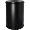 Helit H2515495 Stahl-Abfalleimer mit Flammenlöschkopf, 15 Liter, Schwarz, Rund