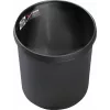 HELIT H6106495 Flammhemmender runder Abfallbehälter, 18 L, Schwarz