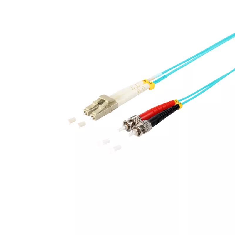SHIVERPEAKS S/CONN maximum connectivity LC/ST Duplex Multimode OM3 50/125µm Glasfaser-Patchkabel, Aqua, 5m (77945/3)
