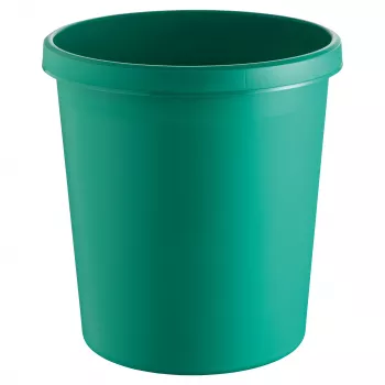 HELIT H61058-52 Runder Kunststoff-Abfalleimer 18L Grün