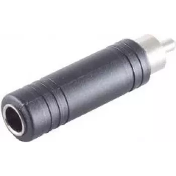 ShiverPeaks Audio-Adapter, Cinch-Stecker auf 6,3-mm-Mono-Klinkenkupplung, Metall, vernickelt (BS57005)