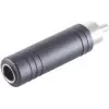 ShiverPeaks Audio-Adapter, Cinch-Stecker auf 6,3-mm-Mono-Klinkenkupplung, Metall, vernickelt (BS57005)