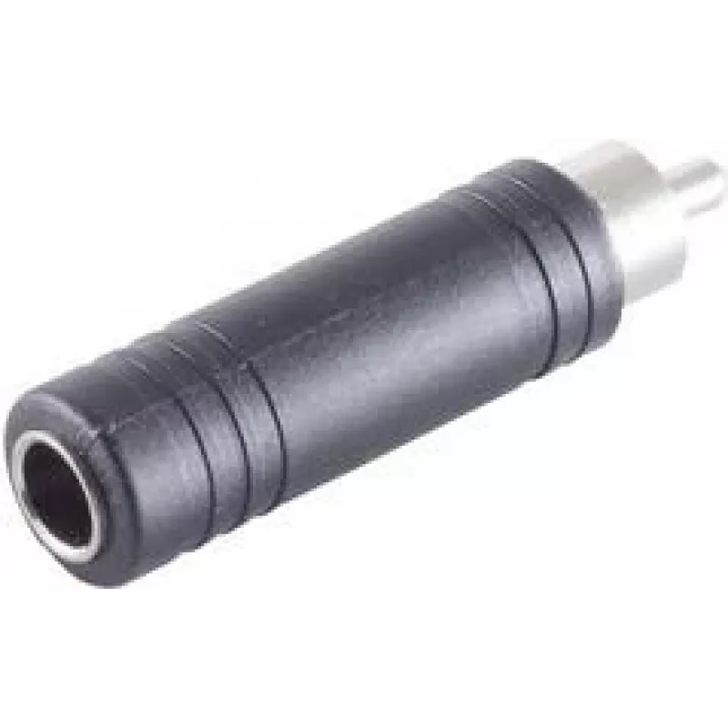 ShiverPeaks Audio-Adapter, Cinch-Stecker auf 6,3-mm-Mono-Klinkenkupplung, Metall, vernickelt (BS57005)