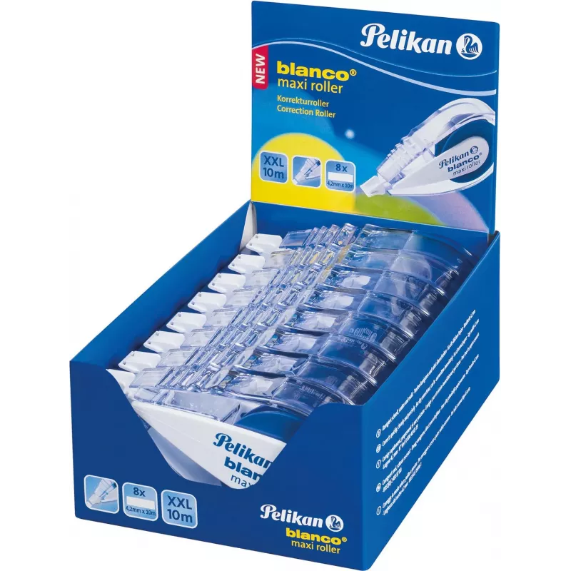 Pelikan blanco Maxi Korrekturroller, 4,2 mm x 10 m, lösungsmittelfrei, Weiß 340315
