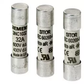 Siemens 3NC2263 Zylindrische Sicherung 6A 500V AC 250V DC gG 10x38mm