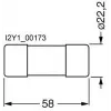 Siemens 3NC2263 Zylindrische Sicherung 6A 500V AC 250V DC gG 10x38mm