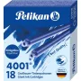 Pelikan 4001 GTP/18 königsblaue Standard-Großraum-Tintenpatronen, 18er-Pack 300735