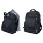 LIGHTPAK Fanactic 20L Polyester-Laptop-Rucksack mit seitlichem gepolstertem Reißverschlussfach, gepolstertem Rücken und gepolsterten Trägern, mehrere Taschen, Schwarz 24603