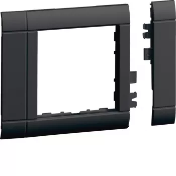 Hager GR0800A9011 Rahmenabdeckung für OT800 Kabeleinführung, 80mm, Graphitschwarz (RAL 9011)
