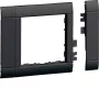 Hager GR0800A9011 Rahmenabdeckung für OT800 Kabeleinführung, 80mm, Graphitschwarz (RAL 9011)