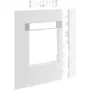Hager Modularrahmen-Abdeckung GR1202A9016, Verkehrsweiß, 2 Reihen, 120mm