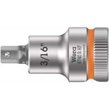 Wera 8740 B HF Zyklop 3/8 Zoll Antrieb Hex-Plus Bit-Stecknuss, 3/16 Zoll mit Haltefunktion 05003085001