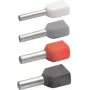 Klauke 87313 Doppel-Aderendhülse 2 x 0,75 mm² Grau