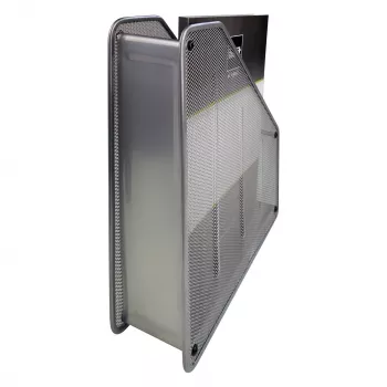 HELIT H2518000 Mesh Zeitschriftenhalter DIN A4 Drahtmetall Silber pulverbeschichtet, 1 Stück