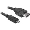 DeLOCK HDMI-auf-Micro-HDMI-Kabel 2 m, 32 AWG, High Speed mit Ethernet, 4K 82664