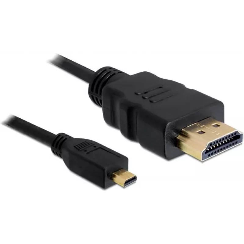 DeLOCK HDMI-auf-Micro-HDMI-Kabel 2 m, 32 AWG, High Speed mit Ethernet, 4K 82664