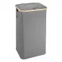 HELIT H2406087 Pfandflaschensammler 100L Grau Oxford-Gewebe mit Bambusring und abnehmbarem Tragebeutel