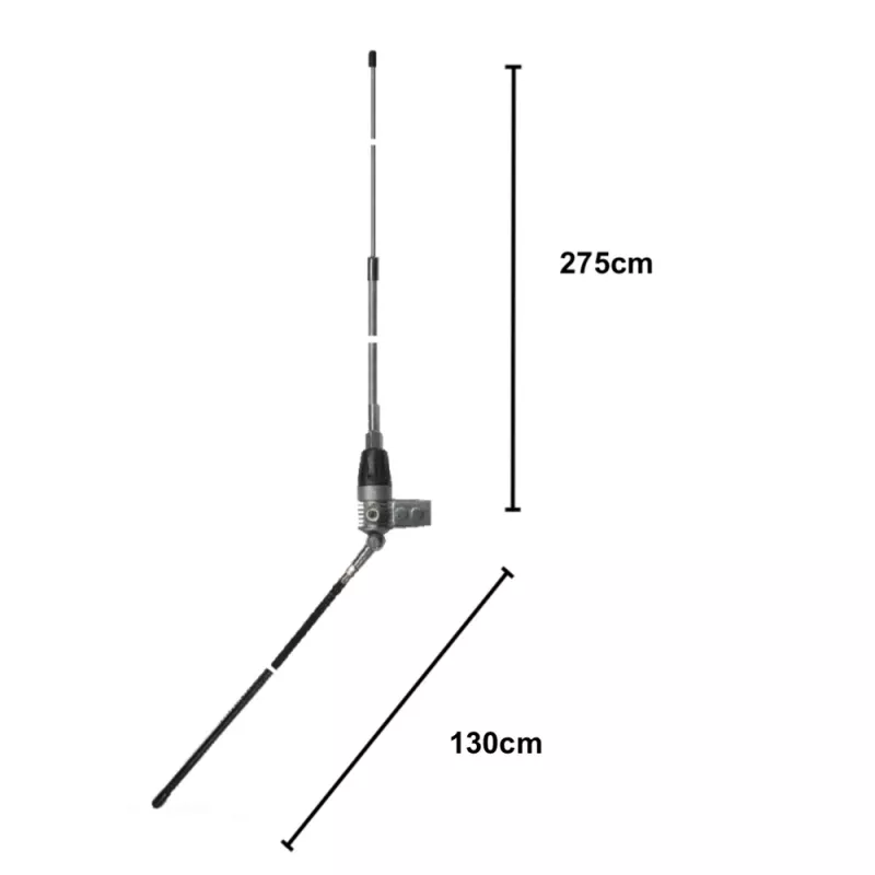 Midland Albrecht AE LS Boomerang 27-A Balkonantenne, 275 cm, 600 W, Aluminium-Strahler 6350