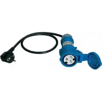 Benning Messadapter Schuko-Stecker auf CEE Caravan-Steckdose 16 A 3-polig Blau (044143)