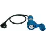 Benning Messadapter Schuko-Stecker auf CEE Caravan-Steckdose 16 A 3-polig Blau (044143)