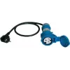 Benning Messadapter Schuko-Stecker auf CEE Caravan-Steckdose 16 A 3-polig Blau (044143)