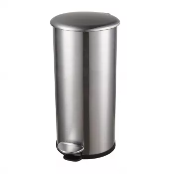 HELIT the zinc Tret-Abfalleimer 12 L Silber Edelstahl Rund Soft-Close H2406500