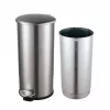 HELIT the zinc Tret-Abfalleimer 12 L Silber Edelstahl Rund Soft-Close H2406500