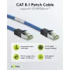 Wentronic Goobay CAT 8.1 Patchkabel, S/FTP (PiMF), Blau, 5 m, LSZH, Kupfer, 24 AWG 45662