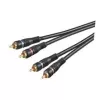 Wentronic AVK 132-1000 10 m RCA Audiokabel, 2x RCA Stecker auf 2x RCA Stecker, Schwarz 50434