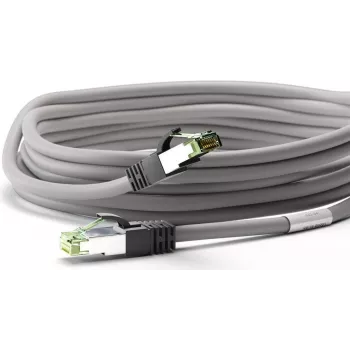Wentronic Goobay CAT 8.1 Patchkabel, S/FTP (PiMF), Grau, 25 m - LSZH halogenfrei, Kupfer AWG 24 (55144)